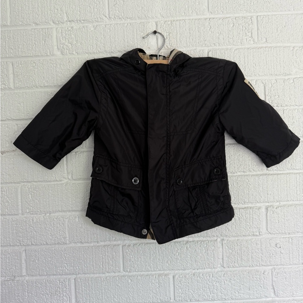 Burberry Kids Classic Black Raincoat